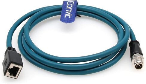 Eonvic Industrial M12 8Pin Male X Code to RJ45 Female High Flex Cat6 Gigabit Extension Ethernet Cable in Saudi Arabia