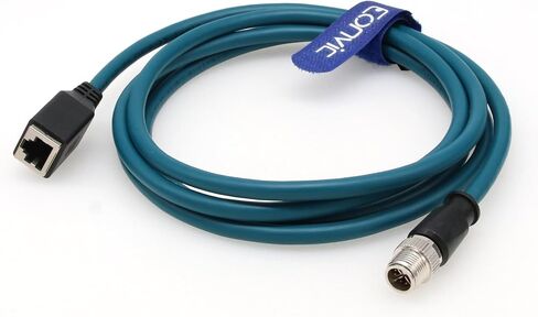 Eonvic Industrial M12 8Pin Male X Code to RJ45 Female High Flex Cat6 Gigabit Extension Ethernet Cable in Saudi Arabia