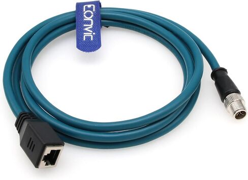 Eonvic Industrial M12 8Pin Male X Code to RJ45 Female High Flex Cat6 Gigabit Extension Ethernet Cable in Saudi Arabia