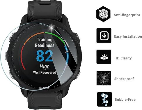 Miimall [10+2 عبوة] متوافق مع واقي الشاشة Garmin Forerunner 955 من الزجاج المقسى مع واقي منفذ الشاحن، قابس مضاد للغبار + طبقة حماية مقاومة للماء لشاشة Garmin Forerunner 955 in Saudi Arabia