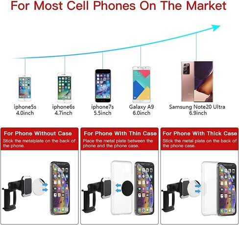 1797 for Honda Civic Accessories Hatchback Type R Coupe Phone Holder Mount 2021 2020 2019 2018 2017 2016 Magnetic Car Cradle for iPhone Samsung Dashboard Navigation Black in Kuwait