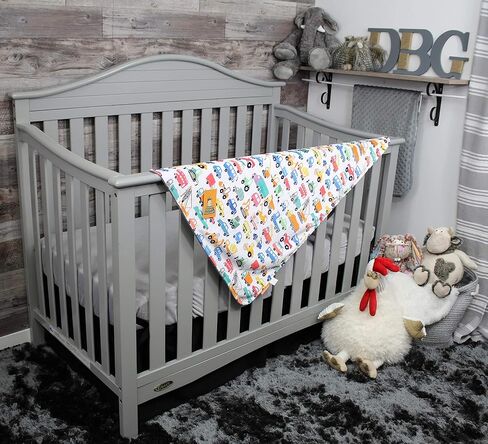 بطانية الأطفال Dear Baby Gear Cars - بطانية أطفال بطبقة مزدوجة - بطانيات للأطفال الصغار - للأولاد والبنات - السيارات والشاحنات ومركبات البناء والمعدات الثقيلة، رمادي - 40 بوصة × 30 بوصة in Kuwait