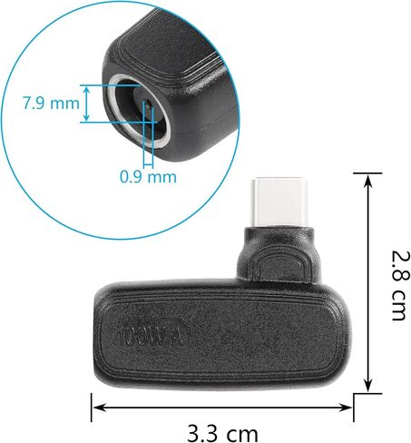 SinLoon 100W PD DC7909 to Type C Power Charging Adapter DC 7.9mm x 0.9mm Female to USB C Male Connector,Uilt-in with PD Automatic Identification Induction Chip,for Phones,Tablets,Laptops (7909 A) in Saudi Arabia