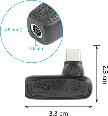 SinLoon 100W PD DC7909 to Type C Power Charging Adapter DC 7.9mm x 0.9mm Female to USB C Male Connector,Uilt-in with PD Automatic Identification Induction Chip,for Phones,Tablets,Laptops (7909 A) in Saudi Arabia