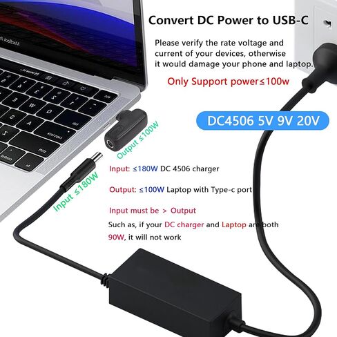 SinLoon 100W PD DC7909 to Type C Power Charging Adapter DC 7.9mm x 0.9mm Female to USB C Male Connector,Uilt-in with PD Automatic Identification Induction Chip,for Phones,Tablets,Laptops (7909 A) in Saudi Arabia