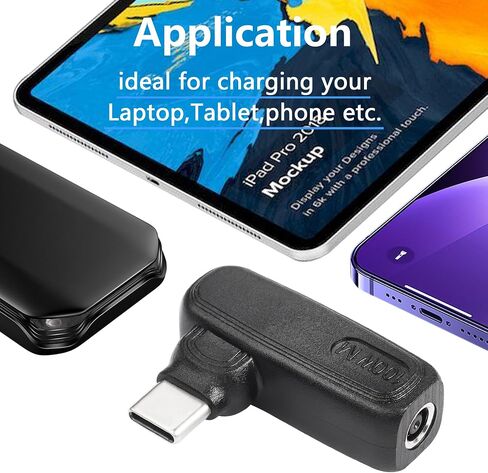 SinLoon 100W PD DC7909 to Type C Power Charging Adapter DC 7.9mm x 0.9mm Female to USB C Male Connector,Uilt-in with PD Automatic Identification Induction Chip,for Phones,Tablets,Laptops (7909 A) in Saudi Arabia