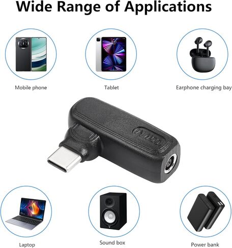 SinLoon 100W PD DC7909 to Type C Power Charging Adapter DC 7.9mm x 0.9mm Female to USB C Male Connector,Uilt-in with PD Automatic Identification Induction Chip,for Phones,Tablets,Laptops (7909 A) in Saudi Arabia