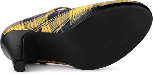 Allegra K Women's Houndstooth Platform Stiletto Heels Mary Janes Pumps in Saudi Arabia