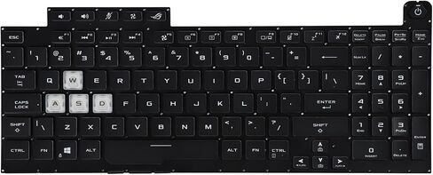 Replacement Colorful Backlit Keyboard for ASUS ROG Strix G731 G731GT G731GU G731GV G731GW G732 G732G G732L G732GU G712 G712L G712V S7D Laptop US Layout Backlight (WASD White translucent) in Saudi Arabia