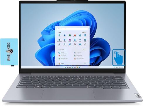 كمبيوتر محمول Lenovo ThinkBook 14 G6 بشاشة لمس 14.0 بوصة WUXGA IPS (AMD Ryzen 5 7530U، ذاكرة الوصول العشوائي 32 جيجابايت، 1 تيرابايت PCIe SSD، AMD Radeon، KYB بإضاءة خلفية، Wi-Fi 6، بصمة الإصبع، كاميرا ويب FHD، BT 5.2، Win 10 Pro) مع Dkz Hub in Saudi Arabia