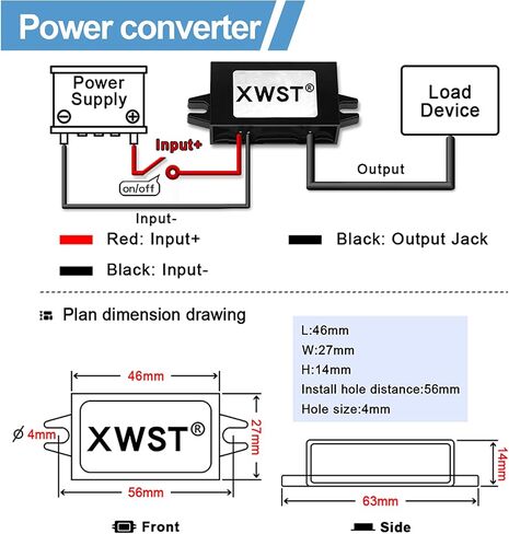 DC to DC 12V to 5V 3A 15W 15watt with Double USB output power Adapter converter 8V-22V to 5V Voltage Buck Regulator,Step-down Module,Waterproof Power Adapt 5V Volt Transformer Module in Saudi Arabia