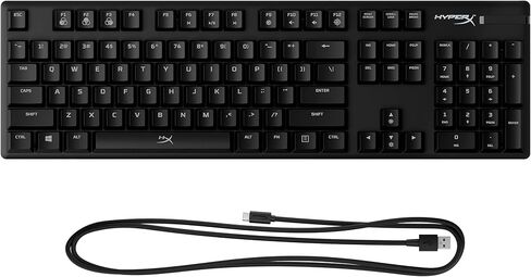 HyperX Alloy Origins - لوحة مفاتيح ميكانيكية للألعاب، إضاءة يتم التحكم فيها بواسطة البرامج وتخصيص ماكرو، عامل شكل مضغوط، إضاءة خلفية LED RGB - مفتاح HyperX Aqua اللمسي (متجدد) in Saudi Arabia