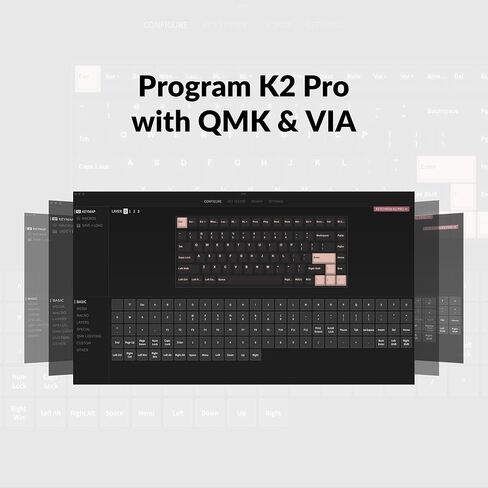 Keychron K2 Pro 75% Layout Bluetooth Wireless Mechanical Keyboard, Custom Programmable Type-C Wired Gaming Keyboard with RGB Backlit, Hot-Swappable K Pro Banana Switch for Mac Windows Linux - White in Saudi Arabia