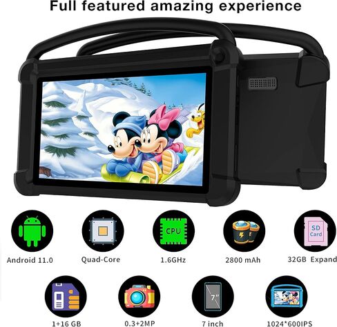 BYYBUO Kids Tablet, 7 inch Tablet for Kids, Android 11 Tablets, Children Tablet with Shockproof Case in Saudi Arabia
