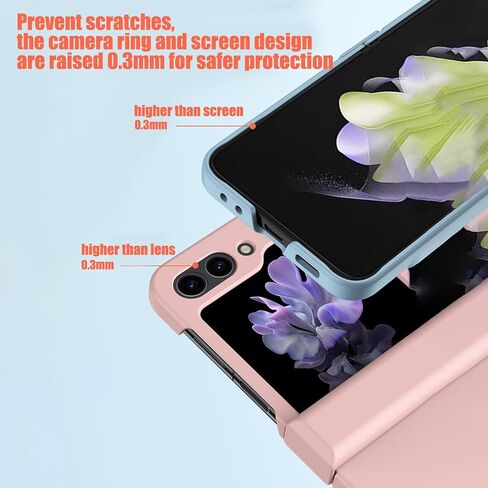 Case Compatible with Samsung Galaxy Z Flip 3, Hard PC Anti-Scratches Ultra-Thin Shockproof Flexible Flip Protective Case for Z Flip 3 for Men Women Black, 3C-BC3-09122-Black in Saudi Arabia