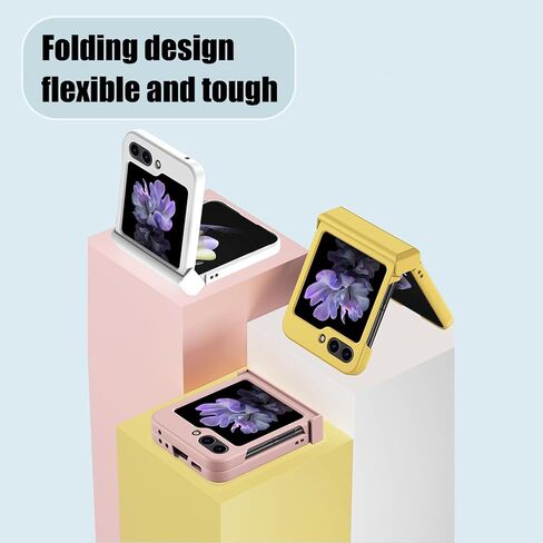 Case Compatible with Samsung Galaxy Z Flip 3, Hard PC Anti-Scratches Ultra-Thin Shockproof Flexible Flip Protective Case for Z Flip 3 for Men Women Black, 3C-BC3-09122-Black in Saudi Arabia