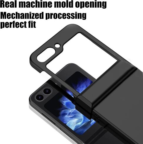 Case Compatible with Samsung Galaxy Z Flip 3, Hard PC Anti-Scratches Ultra-Thin Shockproof Flexible Flip Protective Case for Z Flip 3 for Men Women Black, 3C-BC3-09122-Black in Saudi Arabia
