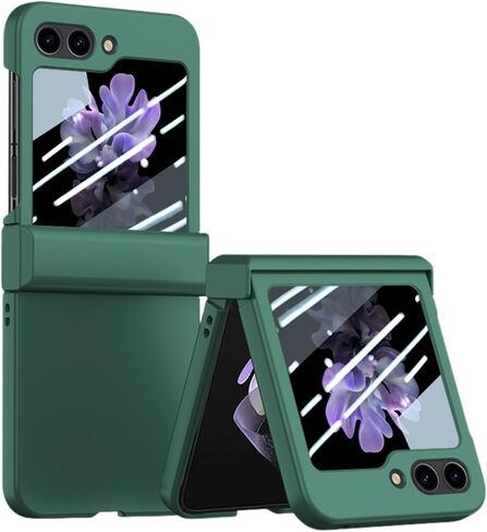 Case Compatible with Samsung Galaxy Z Flip 3, Hard PC Anti-Scratches Ultra-Thin Shockproof Flexible Flip Protective Case for Z Flip 3 for Men Women Black, 3C-BC3-09122-Black in Saudi Arabia