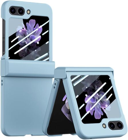 Case Compatible with Samsung Galaxy Z Flip 3, Hard PC Anti-Scratches Ultra-Thin Shockproof Flexible Flip Protective Case for Z Flip 3 for Men Women Black, 3C-BC3-09122-Black in Saudi Arabia