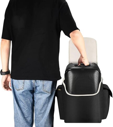 Travel Carry Case Storage Tote Bag Compatible with JBL PartyBox Encore Essential Party Speaker & Accessories Protection Cover Case Shoulder Bag, Black in Saudi Arabia
