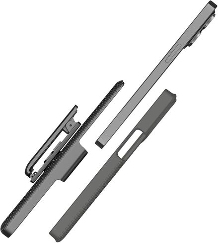 حافظة BELTRON مزودة بمشبك حزام لهاتف iPhone 13 Pro 6.1 بوصة (2021)، حافظة بمقبض مطاطي نحيف ومجموعة حافظة شيل مع مسند مدمج - رمادي معدني (قوة صناعية) in Kuwait