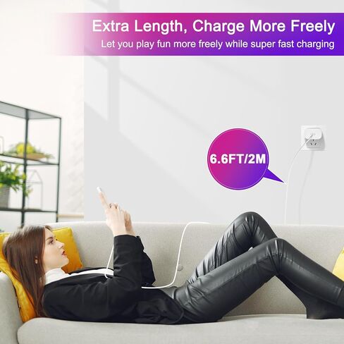 شاحن Samsung 45W USB-C شحن سريع للغاية كتلة شاحن هاتف Android وكابل شاحن 6.6FT من النوع C لهاتف Samsung Galaxy S24 Ultra/S24/S24+/S23Ultra/S23/S23+/Note 10/20/S20/S21، Tab S7/S8، أبيض in Kuwait