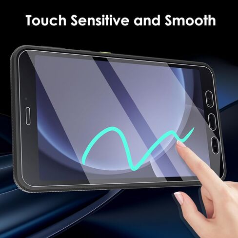 واقي شاشة مكون من عبوتين متوافق مع هاتف Samsung Galaxy Tab Active5 8 بوصة، طبقة شفافة من الزجاج المقسى، مضادة للخدش، صلابة 9H، سهلة التركيب in Kuwait