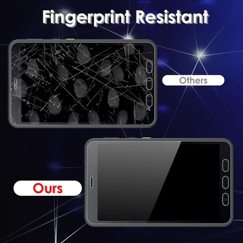 واقي شاشة مكون من عبوتين متوافق مع هاتف Samsung Galaxy Tab Active5 8 بوصة، طبقة شفافة من الزجاج المقسى، مضادة للخدش، صلابة 9H، سهلة التركيب in Kuwait