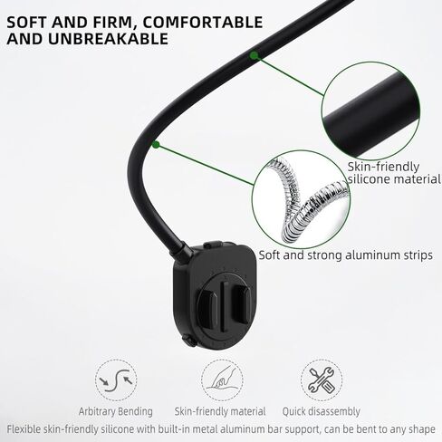 حامل مغناطيسي للرقبة لـ Magsafe، حامل هاتف للرقبة بدون استخدام اليدين POV/Vlog تسجيل فيديو للرقبة لهاتف iPhone 15 14 13 12 Plus Pro Max Mini Series in Kuwait