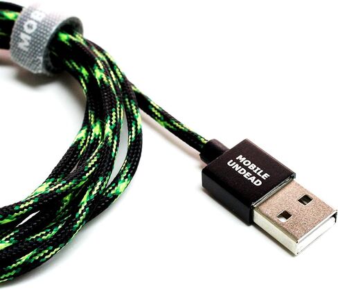 Mobile Undead [Apple MFi Certified] Lightning to USB-A Braided Cable, 5 Feet for iPhone 14/13/12/11 Pro Pro Max Plus Mini XS XS Max XR X 8 8 Plus 7 7 Plus iPad Pro Air Mini iPod (Vampire) in Kuwait
