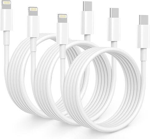 Charger-Fast-Charging [MFi Certified] USB C to Lightning Cable iPhone Charger Cord Compatible for Apple iPhone - 3 Pack(6ft+6ft+10ft) in Saudi Arabia