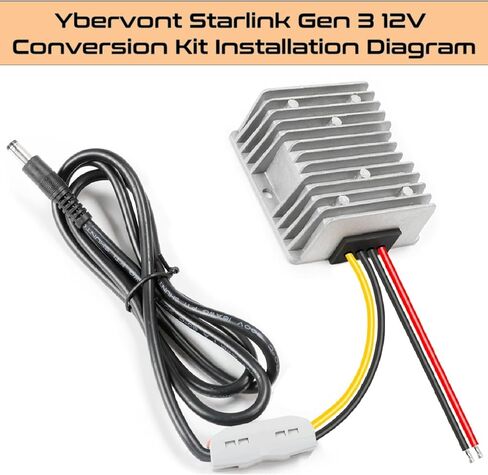 مجموعة تحويل Starlink Gen 3 12 فولت، محول طاقة Ybervont Starlink Gen 3 لطاقة 12 فولت-24 فولت، جهد ثابت/تيار، محول طاقة تصاعدي، محول دفعة Starlink Gen 3 Router 12V لـ RV/في الهواء الطلق in Kuwait