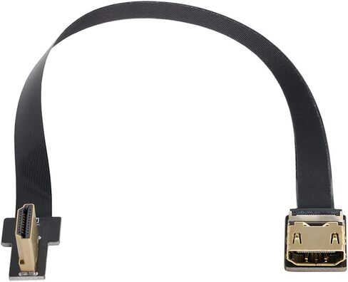 Xiwai CYFPV Right Angled 90 Degree HDMI Male to Female FPC Flat Cable for HDTV Multicopter Aerial Photography (0.1M) in Saudi Arabia