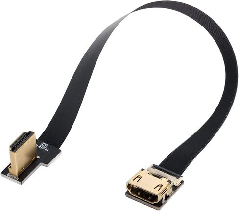 Xiwai CYFPV Right Angled 90 Degree HDMI Male to Female FPC Flat Cable for HDTV Multicopter Aerial Photography (0.1M) in Saudi Arabia