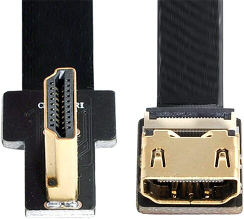 Xiwai CYFPV Right Angled 90 Degree HDMI Male to Female FPC Flat Cable for HDTV Multicopter Aerial Photography (0.1M) in Saudi Arabia