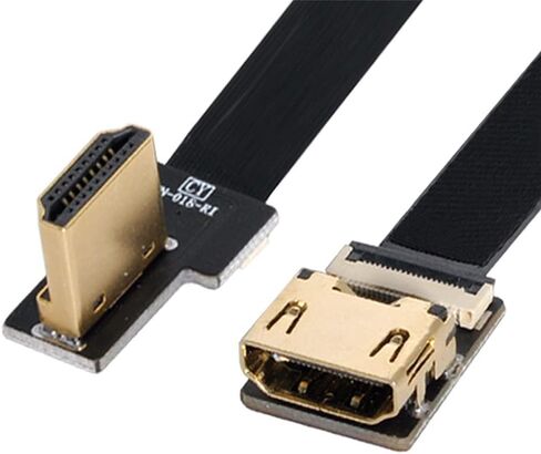 Xiwai CYFPV Right Angled 90 Degree HDMI Male to Female FPC Flat Cable for HDTV Multicopter Aerial Photography (0.1M) in Saudi Arabia