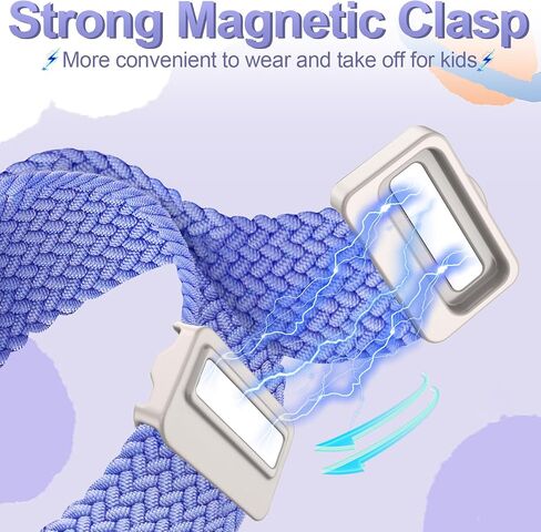 Kuaguozhe 3 Pack Magnetic Braided Bands Compatible with Cosmo JrTrack 3/Cosmo Jrtrack 2 SE/Cosmo Jrtrack 2/Cosmo Jrtrack Kids Smartwatch, Breathable Adjustable Braided Sport Wristband for Kids in Saudi Arabia