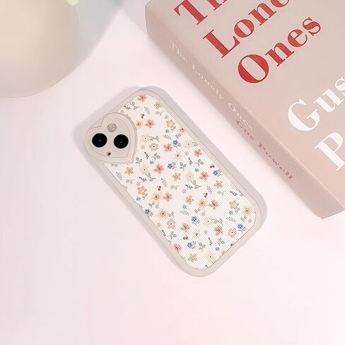 متوافق مع iPhone 13، جراب لطيف على شكل زهرة زهرية مع واقي ممتص الصدمات لعدسة الحب للفتيات والنساء، ناعم من مادة TPU الواقية ضد الصدمات لهاتف iPhone 13-Color Flower in Kuwait