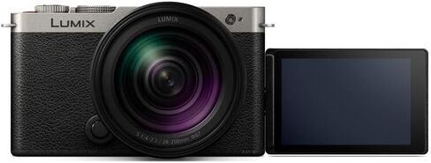 Panasonic LUMIX S9 Mirrorless Full Frame Compact Camera with 28-200mm L Mount Lens for Content Creators - Silver-Bundle with 2X 64GB Memory Card + Extra Batteries + Video LED Light and More in Saudi Arabia