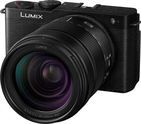 Panasonic LUMIX S9 Mirrorless Full Frame Compact Camera with 28-200mm L Mount Lens for Content Creators - Black -Bundle with 64GB UHS-II SDXC Memory Card and More Accessories in Saudi Arabia