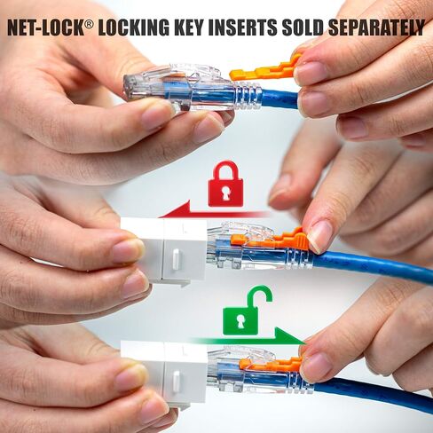 NTW 7 ' Lockable CAT6 Patented net-Lock RJ45 Ethernet Network Patch Cable (UTP), Snagless, Black (NL-U6K-007BK) in Saudi Arabia