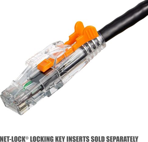 NTW 7 ' Lockable CAT6 Patented net-Lock RJ45 Ethernet Network Patch Cable (UTP), Snagless, Black (NL-U6K-007BK) in Saudi Arabia