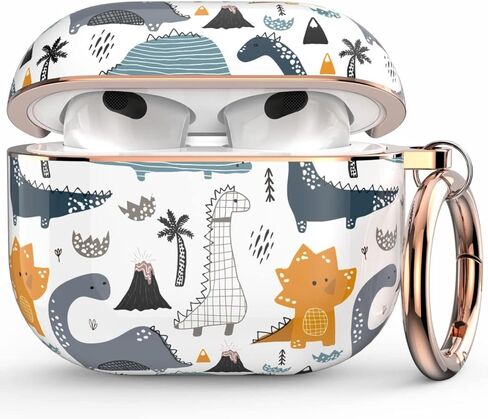 case for AirPods 3, AirPod 3 case for Women, AirPods 3rd Generation case, Key Chain, LED Visible, Heavy Duty, Support Wireless Charging (Blue) in Kuwait