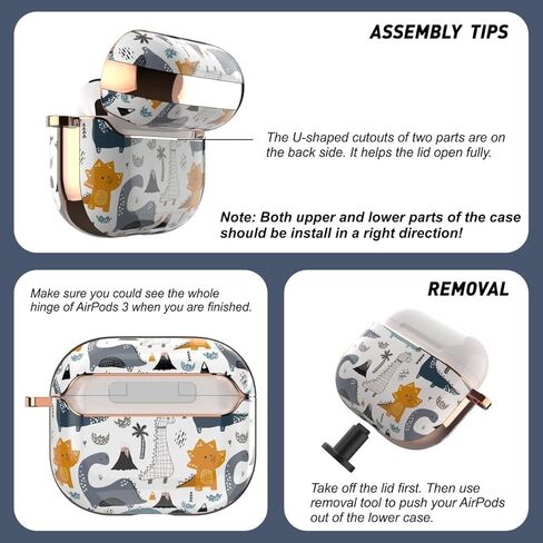 case for AirPods 3, AirPod 3 case for Women, AirPods 3rd Generation case, Key Chain, LED Visible, Heavy Duty, Support Wireless Charging (Blue) in Kuwait