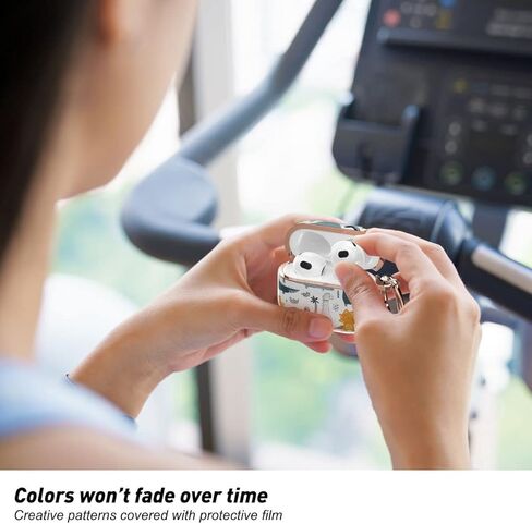 case for AirPods 3, AirPod 3 case for Women, AirPods 3rd Generation case, Key Chain, LED Visible, Heavy Duty, Support Wireless Charging (Blue) in Kuwait