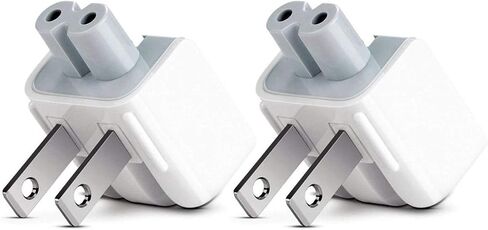قابس محول التيار المتردد Duckhead US Wall Charger AC Cord US Standard Duck Head لـ McBook Maci Book/الهاتف/Pod AC محول الطاقة (2 حزمة) in Kuwait