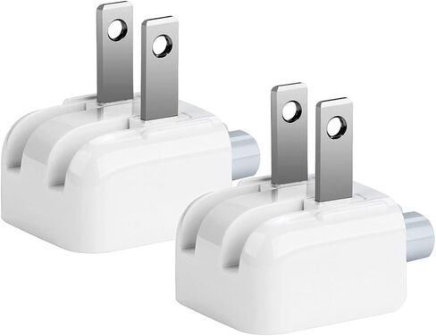 قابس محول التيار المتردد Duckhead US Wall Charger AC Cord US Standard Duck Head لـ McBook Maci Book/الهاتف/Pod AC محول الطاقة (2 حزمة) in Kuwait