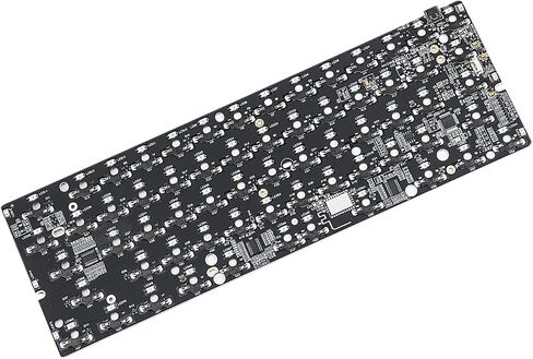 YMDK GH60 GK61 RGB Hot Swap Independent Driver Tyce-C ANSI Mechanical keyboard DIY kit Plastic Case CNC Aluminum Case Plate PCB (Plastic White GK61X Wired) in Saudi Arabia