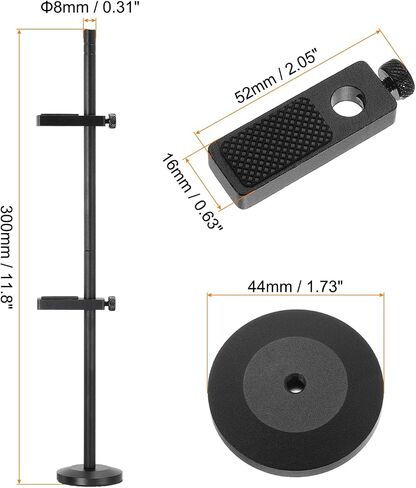 MECCANIXITY Graphics Card GPU Support Bracket, GPU Stand Double Rod Magnetic Base 10-170mm Adjustable Brace for Desktop Video Card with Level, Aluminum Black in Saudi Arabia
