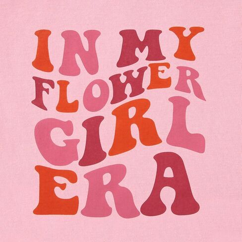 in My Flower Girl Era Shirt for Toddler Girl Wedding T-Shirt Summer Top Groovy Letter Short Sleeve Bridal Party Tees in Saudi Arabia